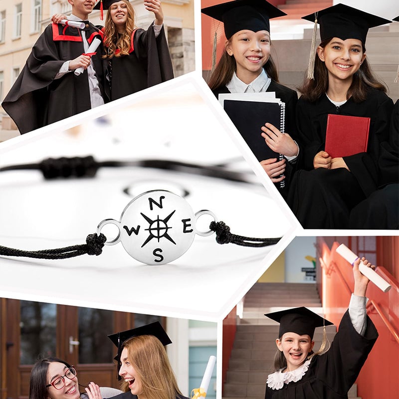 Verstelbare Armband Met Kompasbedel | Navando