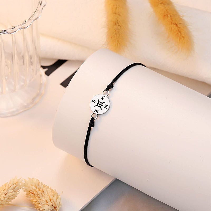Verstelbare Armband Met Kompasbedel | Navando