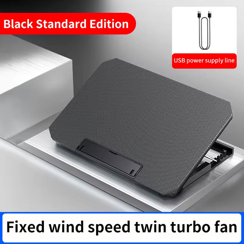 Verstelbare Laptopstandaard Met Dubbele Ventilator | Navando