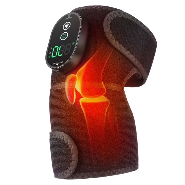 Verwarmde knie massager brace | Warmtetherapie met vibratiemassage 0