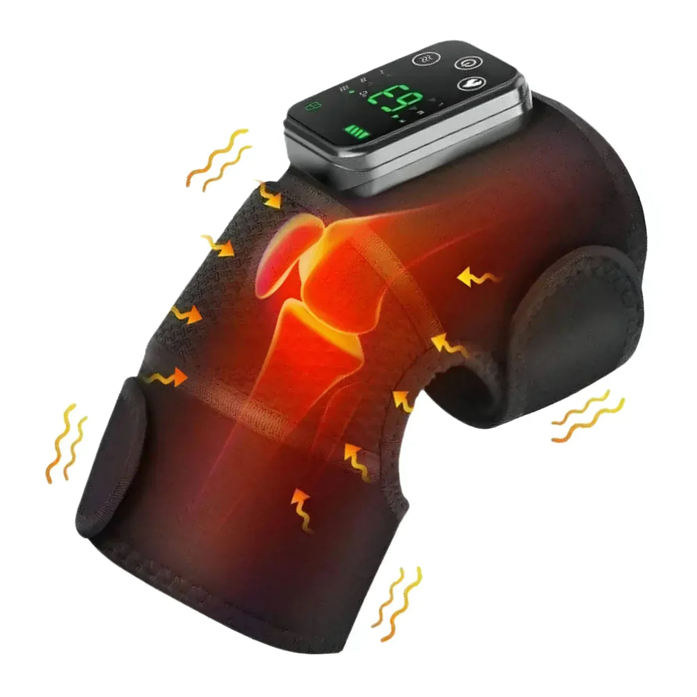 Verwarmde knie massager brace | Warmtetherapie met vibratiemassage 2