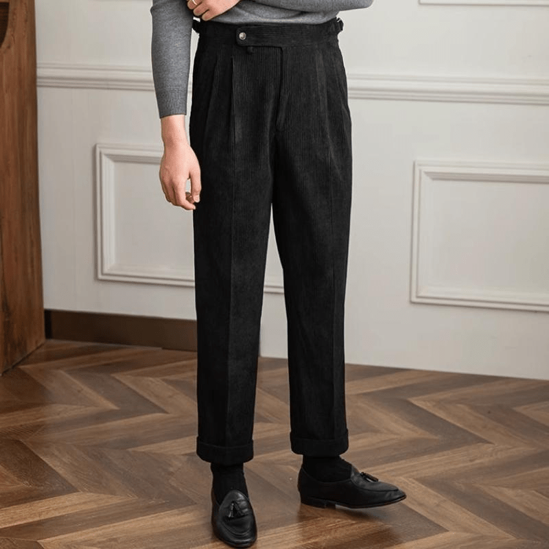 Vintage Corduroy Herenbroek - Klassieke Pasvorm - Retro Stijl 7