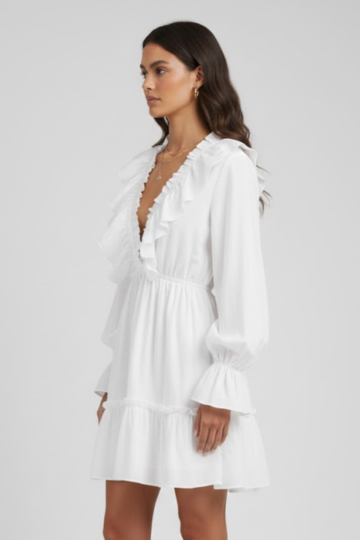Vrouwelijke Minijurk Met Ruffles | Navando