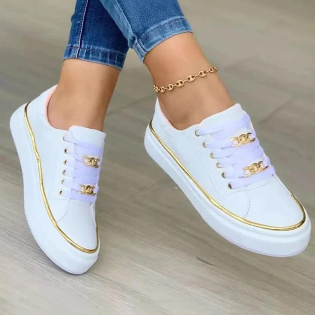 Orma Damensneakers - Schickes goldenes Akzent