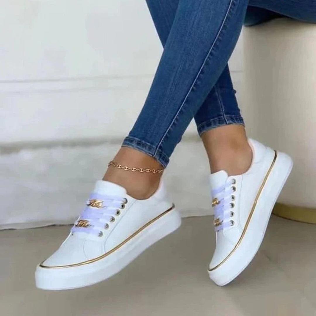 Orma Damensneakers - Schickes goldenes Akzent
