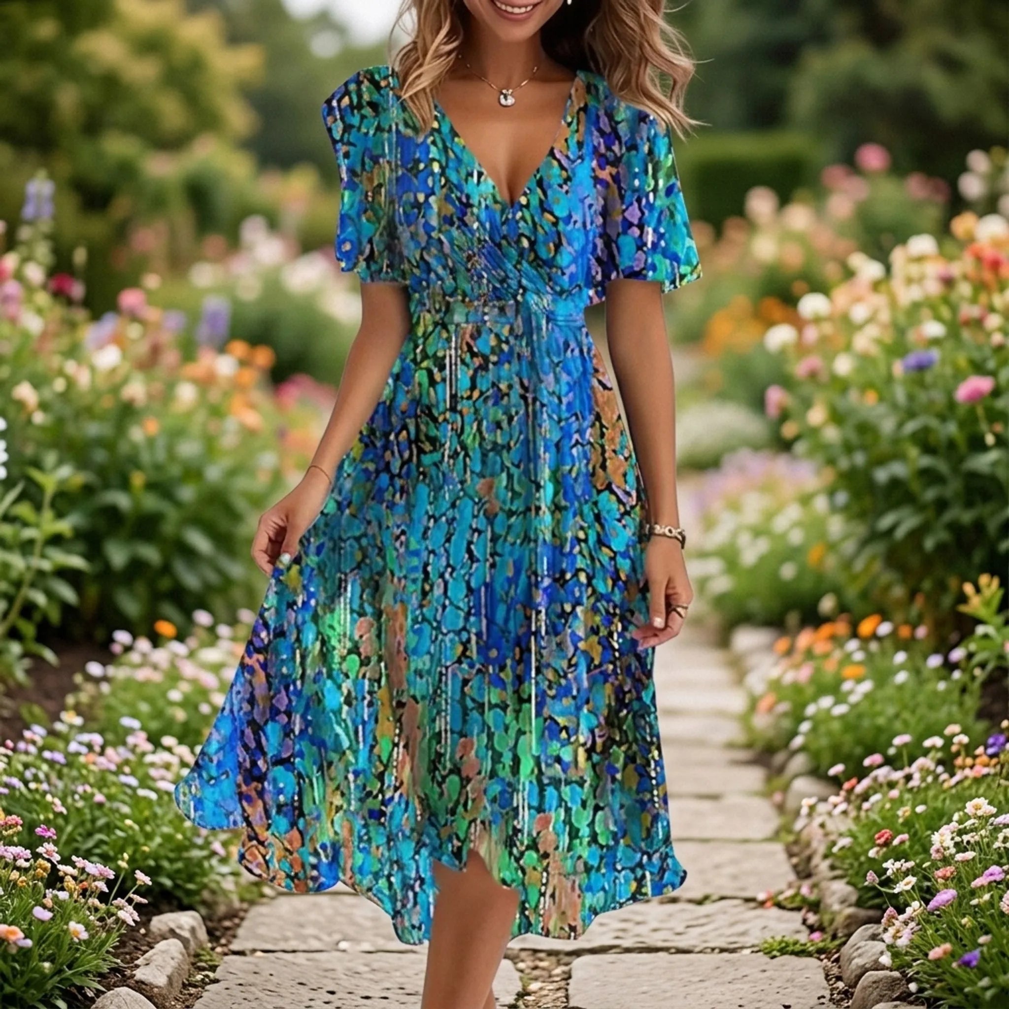 Wikkeljurk Met Bloemenprint | Navando