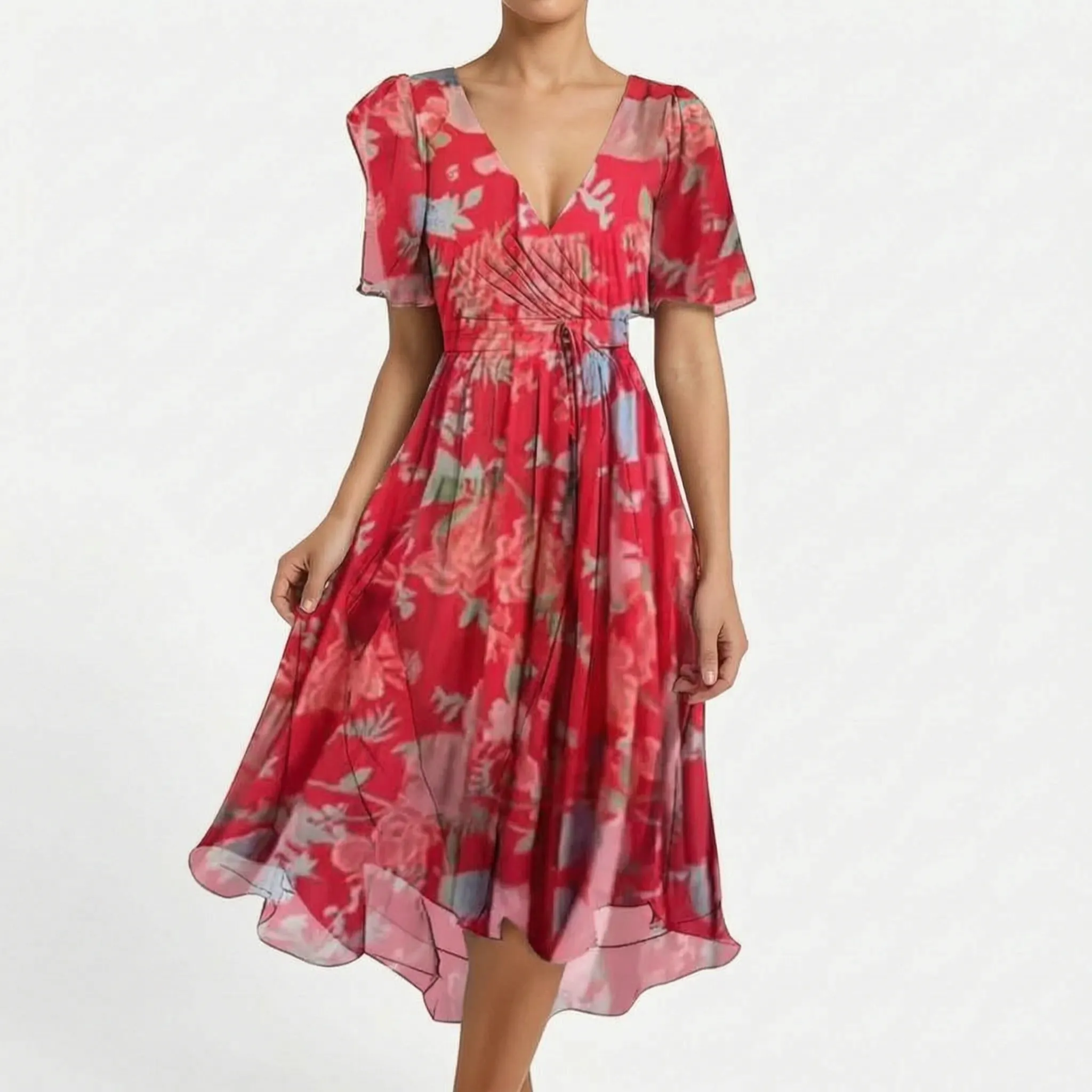 Wikkeljurk Met Bloemenprint | Navando