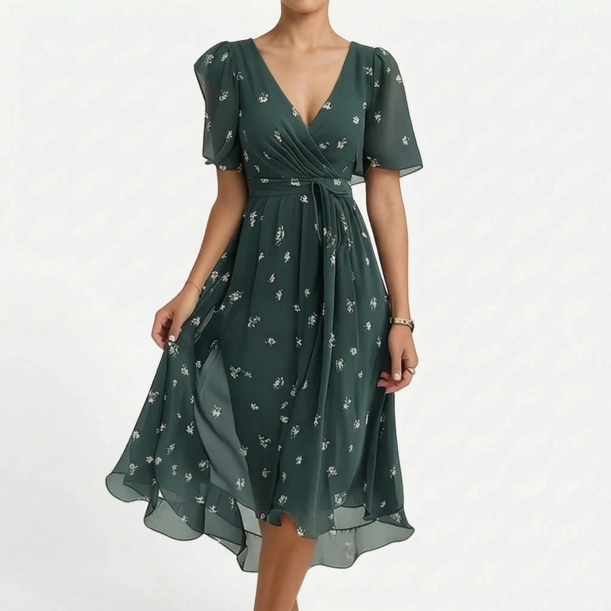 Wikkeljurk Met Bloemenprint | Navando