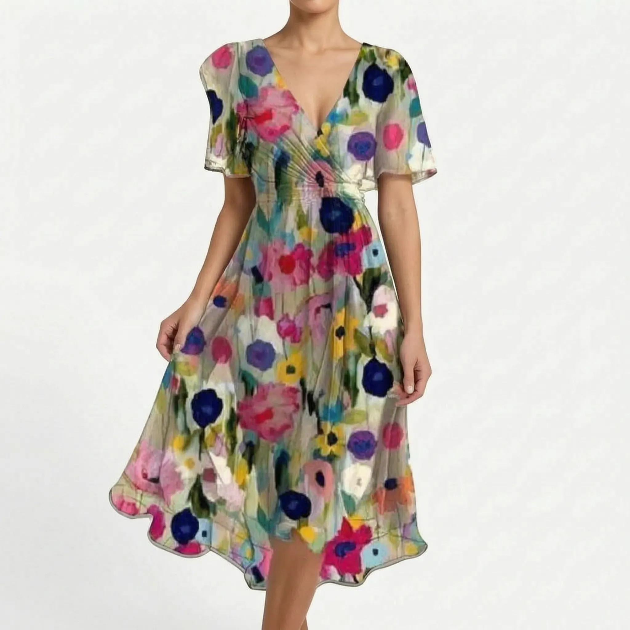 Wikkeljurk Met Bloemenprint | Navando