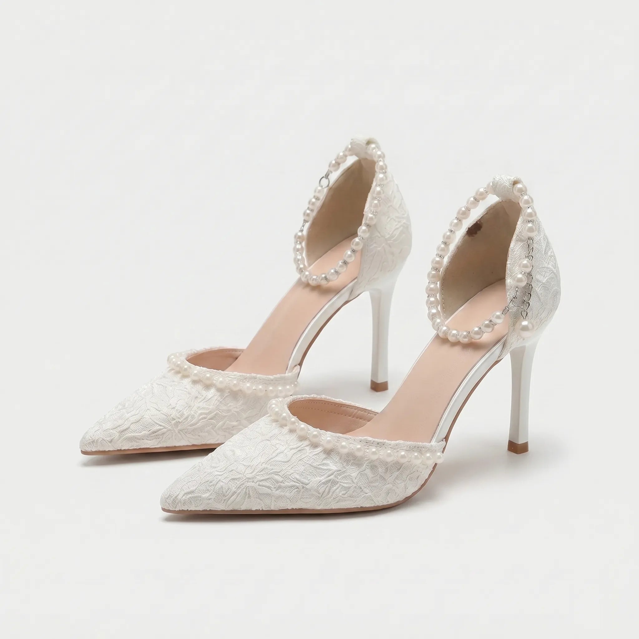Witte Pumps Met Naaldhak | Navando
