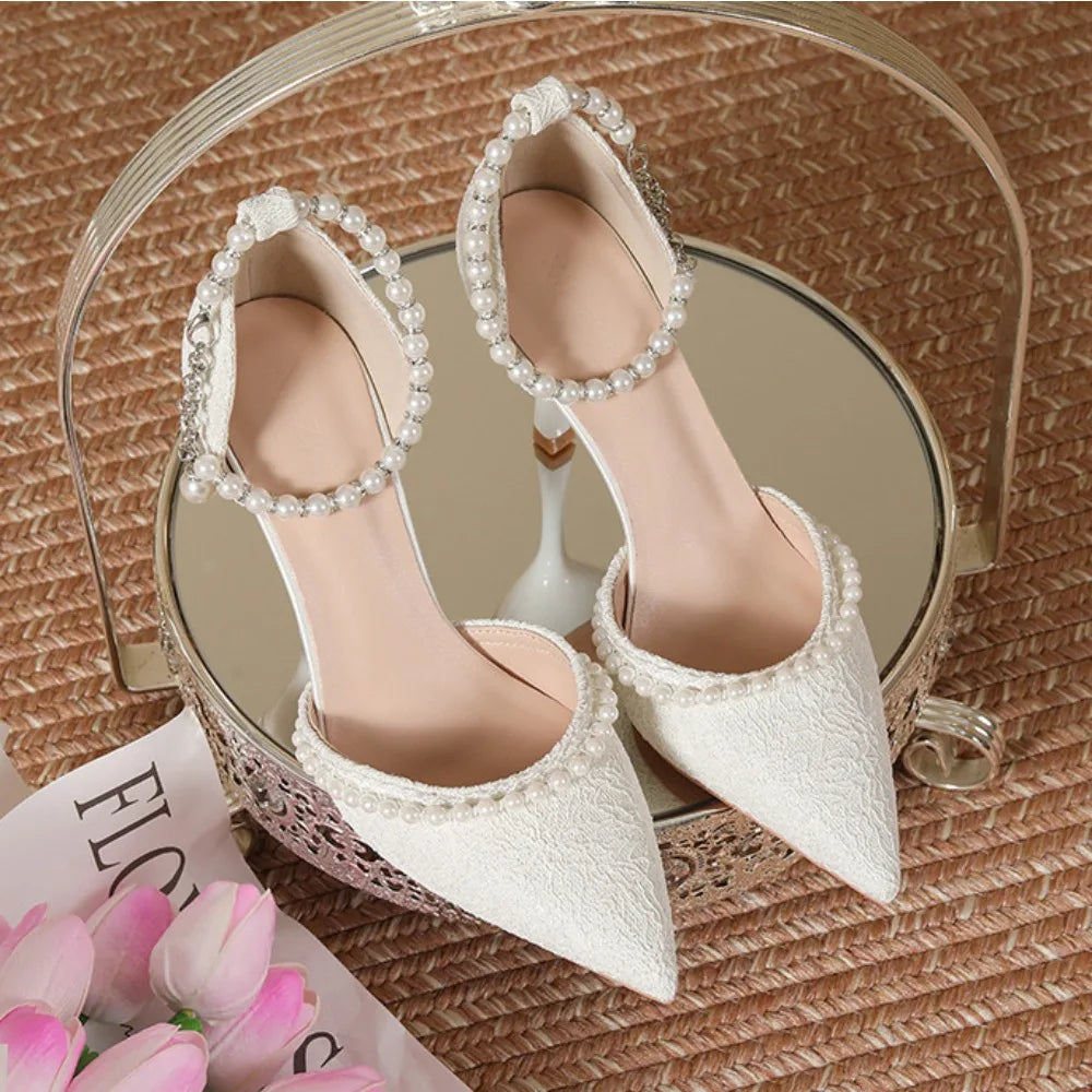 Witte Pumps Met Naaldhak | Navando