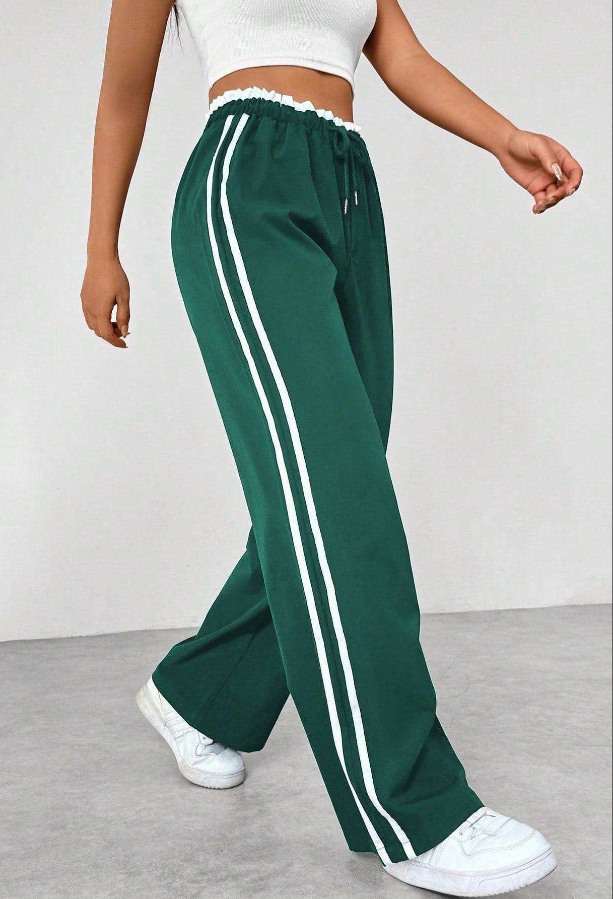 Yara - Trendy Sportieve Wide-Leg Broek 6