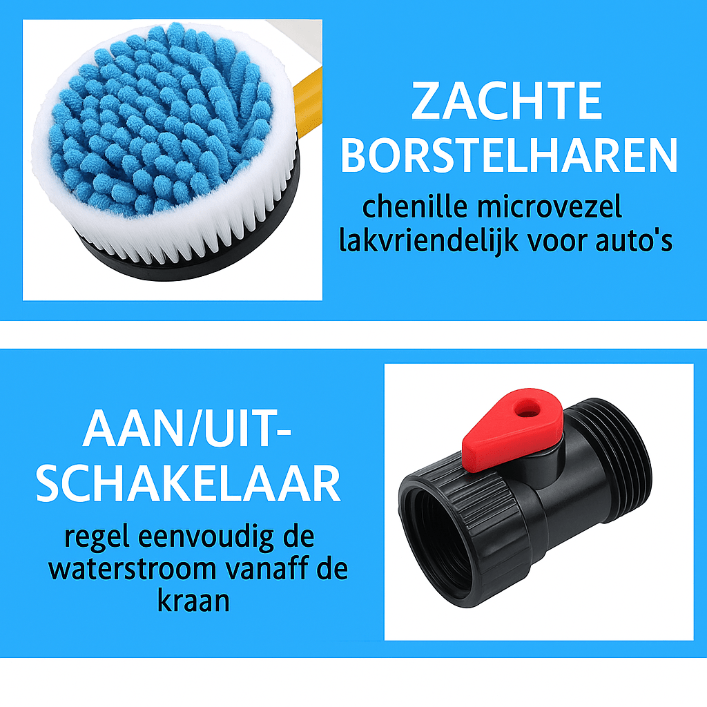 Zelfroterende Wasborstel Op Waterdruk | Navando