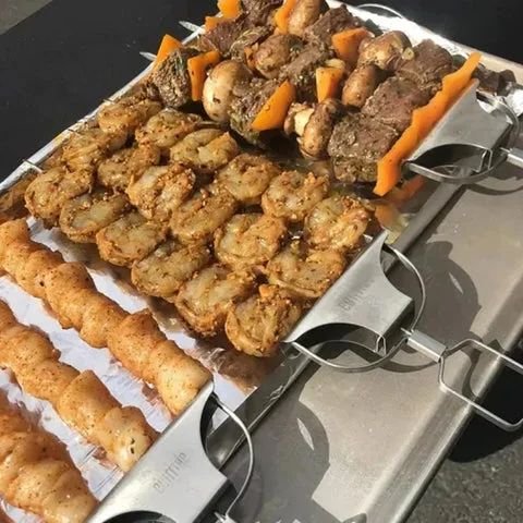 Zilverkleurige Multi-Prong Bbq Spies | Navando