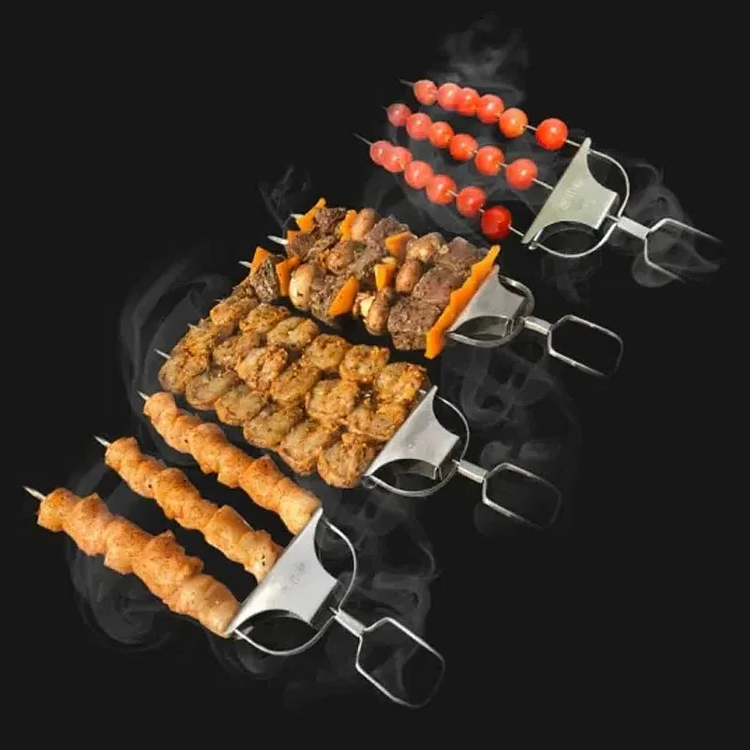 Zilverkleurige Multi-Prong Bbq Spies | Navando