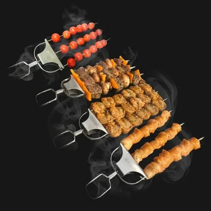 Zilverkleurige Multi-Prong Bbq Spies | Navando