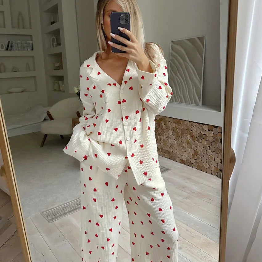 Zomer collectie | Hart print pyjama set 3