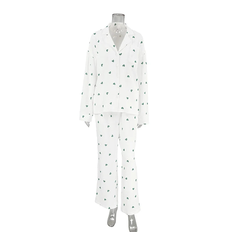 Zomer collectie | Hart print pyjama set 8