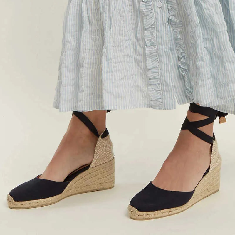 Zomerse Espadrille Met Verhoogde Sleehak | Navando