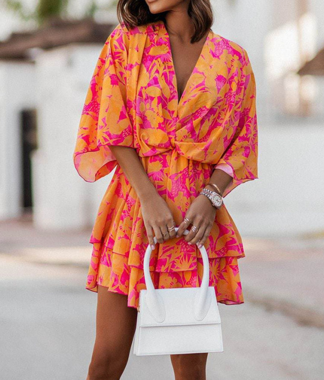 Zomerse Mini-Jurk Met Bloemenprint | Navando