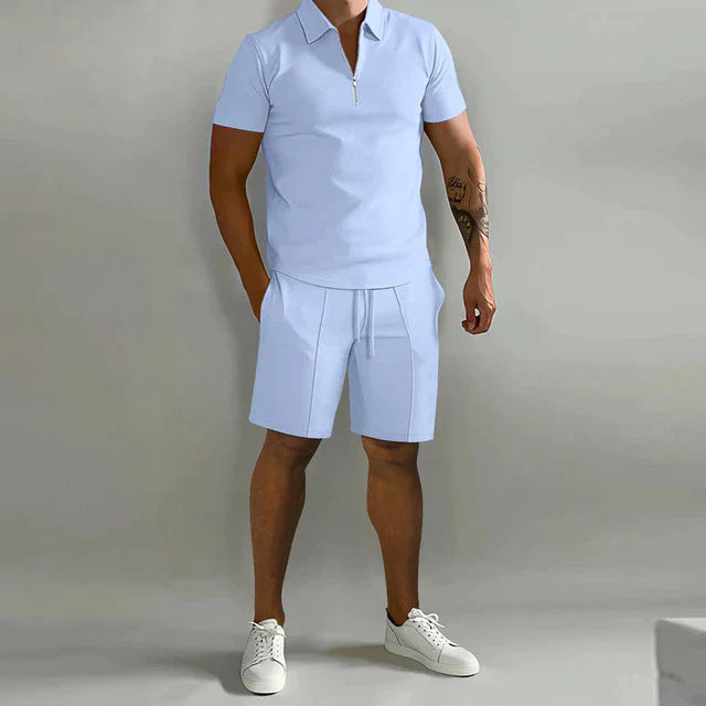 Zomerse polo en shorts set | Verfijnde polo met moderne snit en comfortabele shorts 1