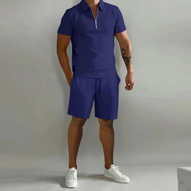 Zomerse polo en shorts set | Verfijnde polo met moderne snit en comfortabele shorts 2