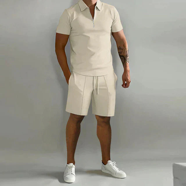 Zomerse polo en shorts set | Verfijnde polo met moderne snit en comfortabele shorts 4