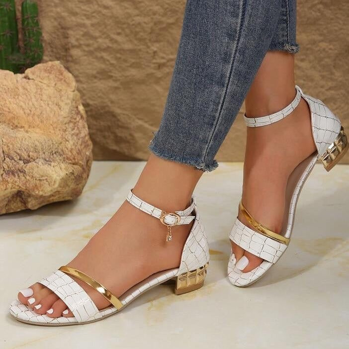 Zoviska | Open teen sandalen met enkelsluiting 12