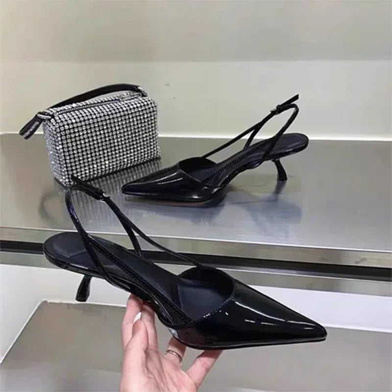 Zwarte Slingback Pumps | Navando