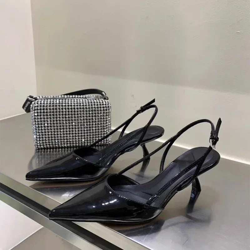 Zwarte Slingback Pumps | Navando