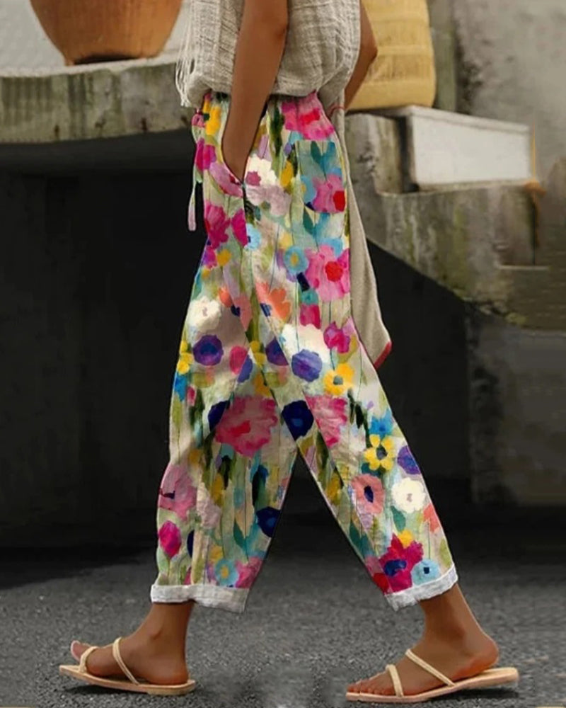 Agnes | Gebloemde broek voor dames - view 4