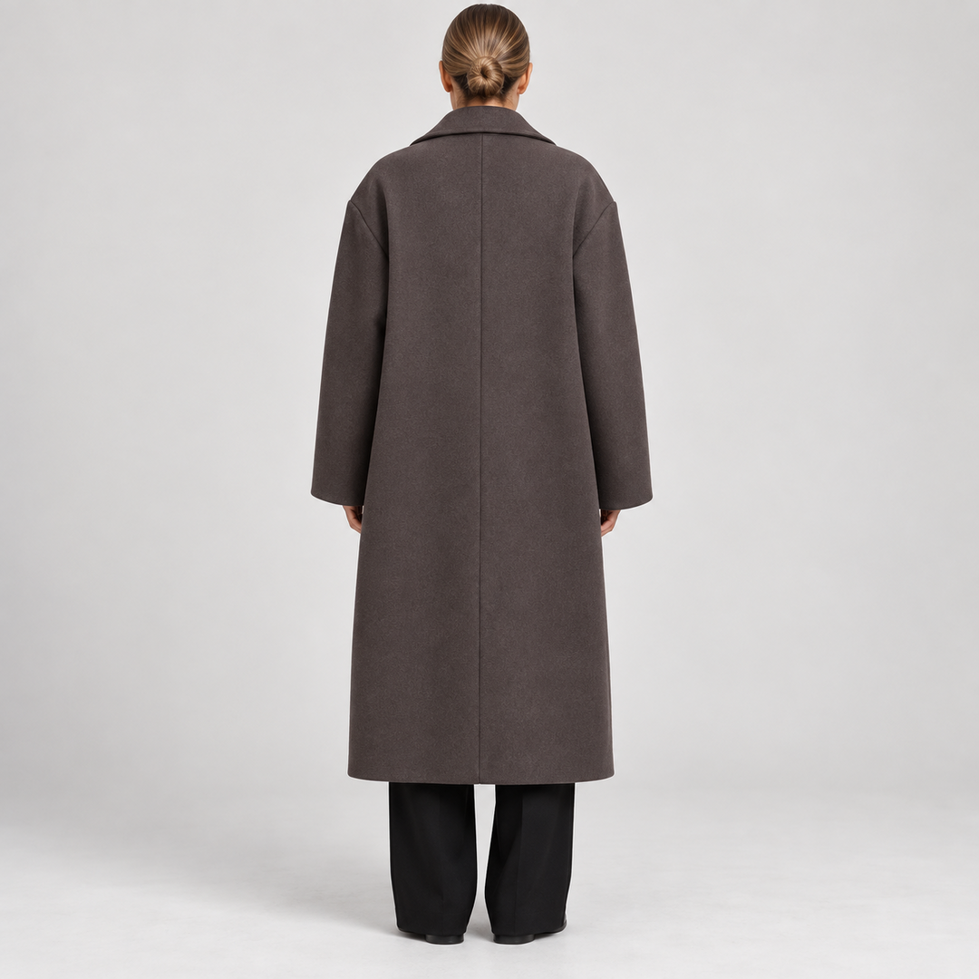 Agnes | Oversized lange mantel jas voor dames - foto 6