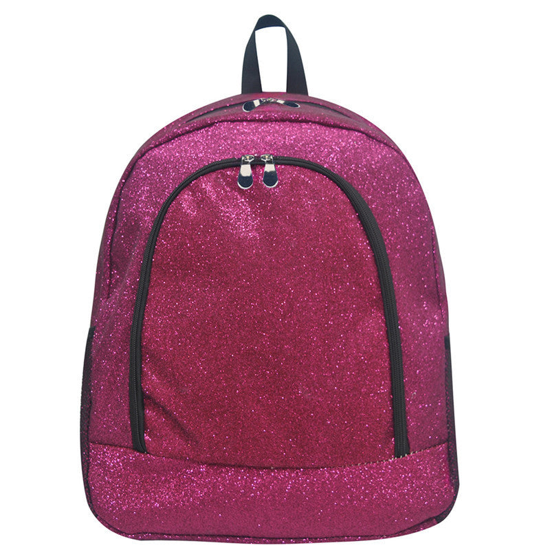 Albert | Glitter rugzak schooltas voor meiden - Fuchsia