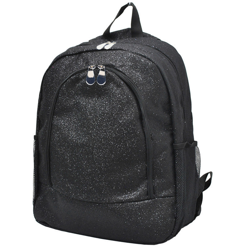 Albert | Glitter rugzak schooltas voor meiden - Zwart