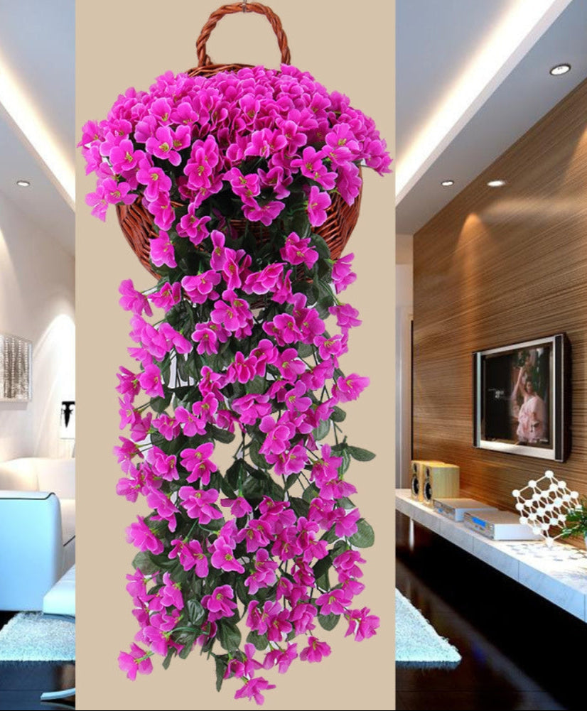 Alexander | Kunstbloemen slinger met orchideeën - Roze