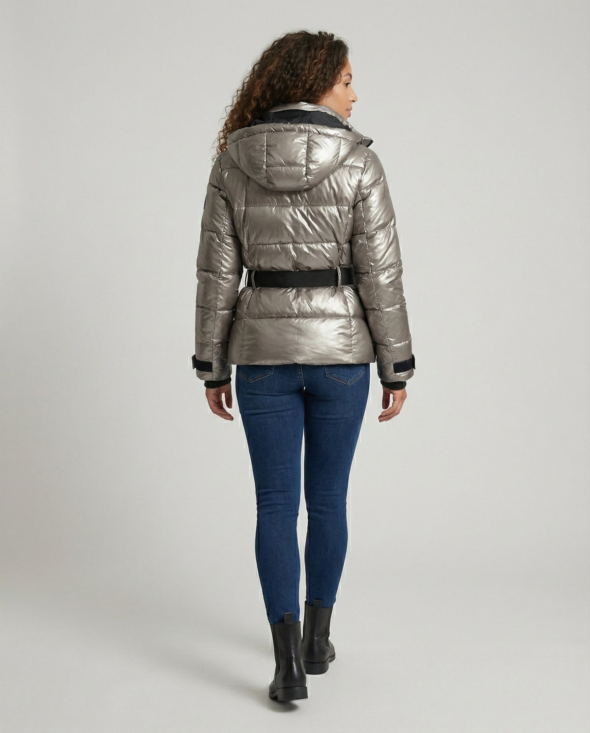 Annabel | Gewatteerde winterjas voor dames in zilver - foto 8