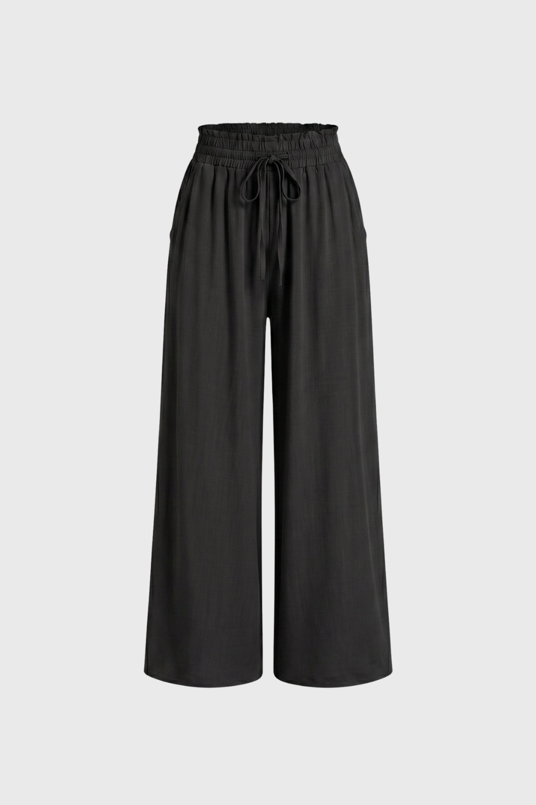 Anne | Wijde palazzo broek voor dames met hoge taille - Zwart