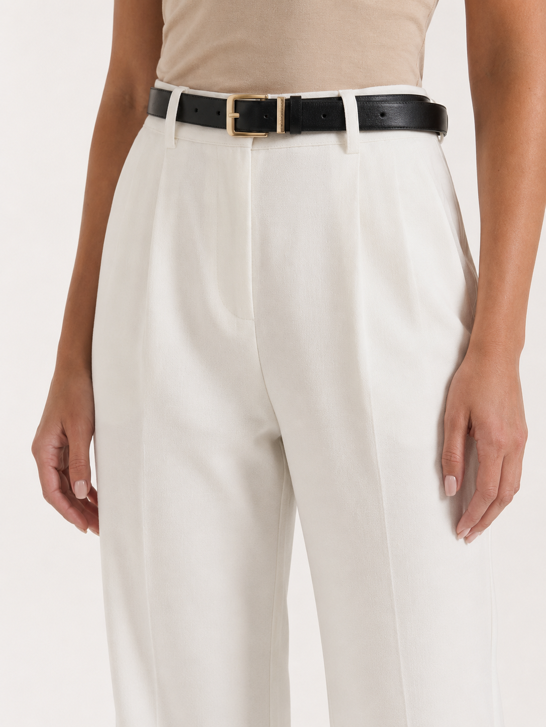 Annemarie | Wijde broek met hoge taille voor dames - Wit