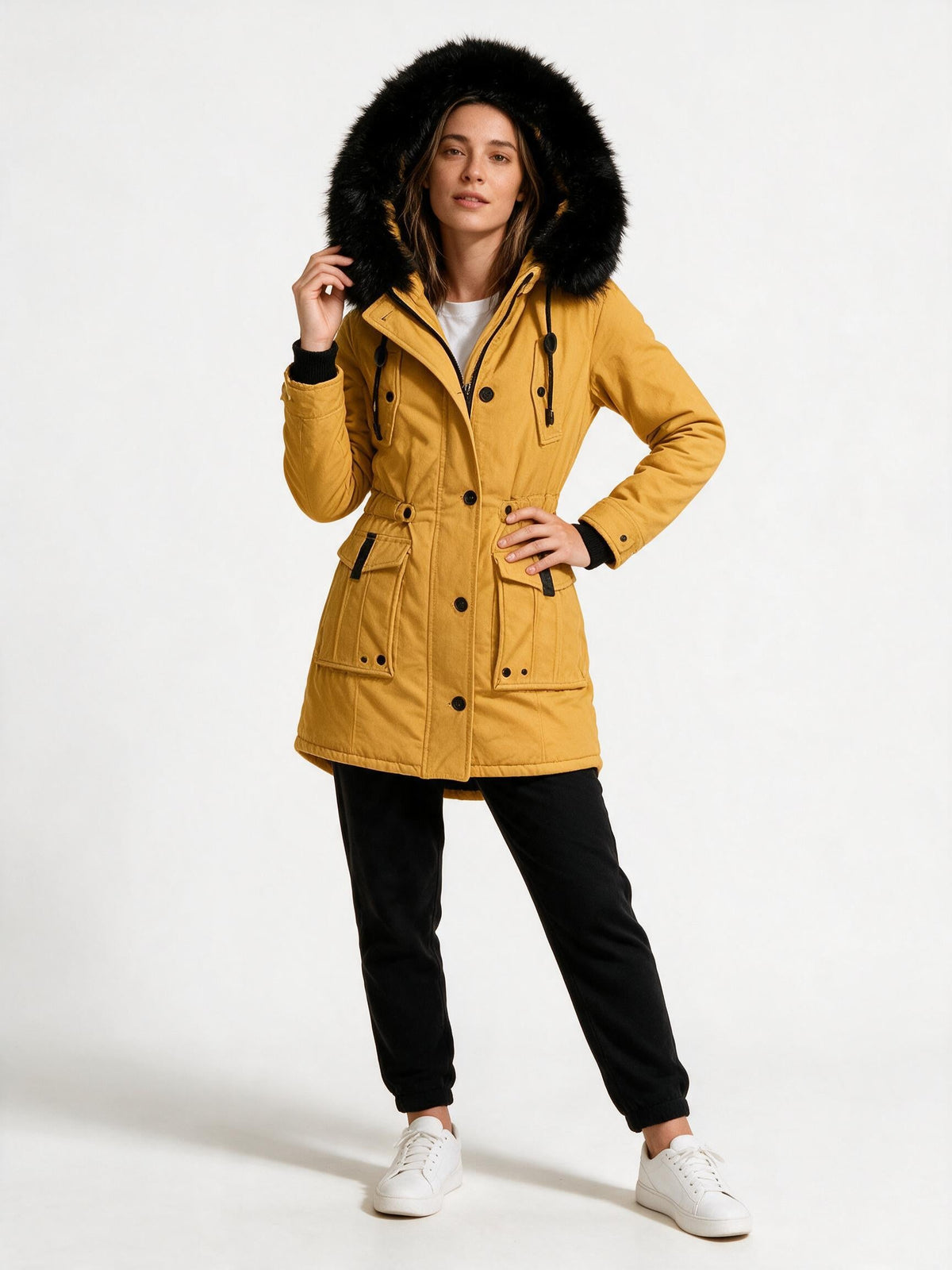 Annemarie | Winterparka dames met capuchon - Goud