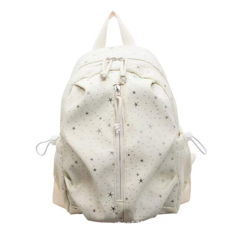 Annika | Schoolrugzak met sterrenprint - Beige