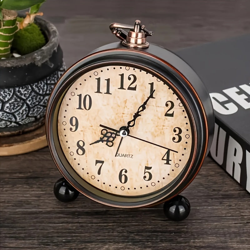 Arjan | Retro metalen wekker met stil uurwerk - foto 1
