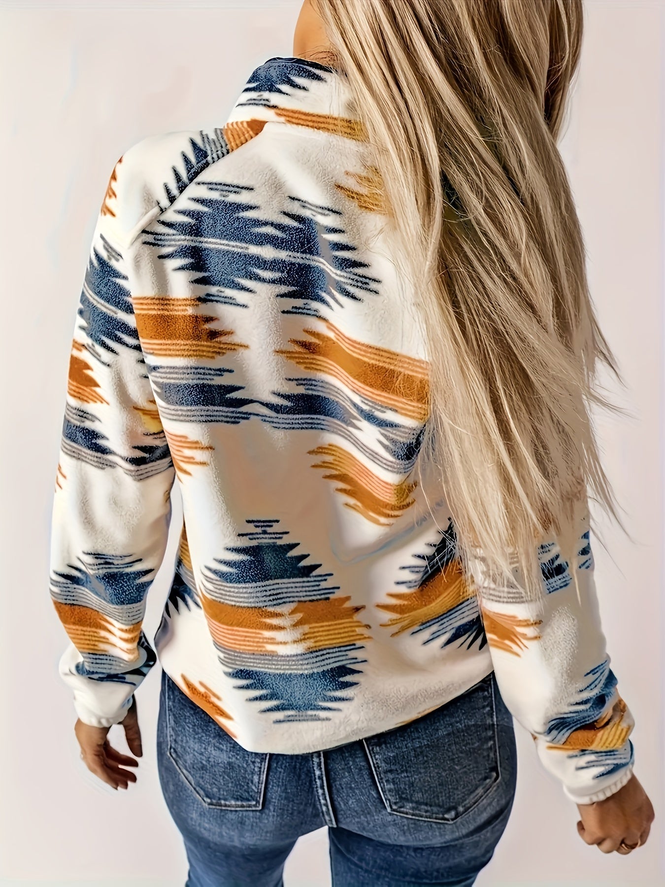 Aztec print trui