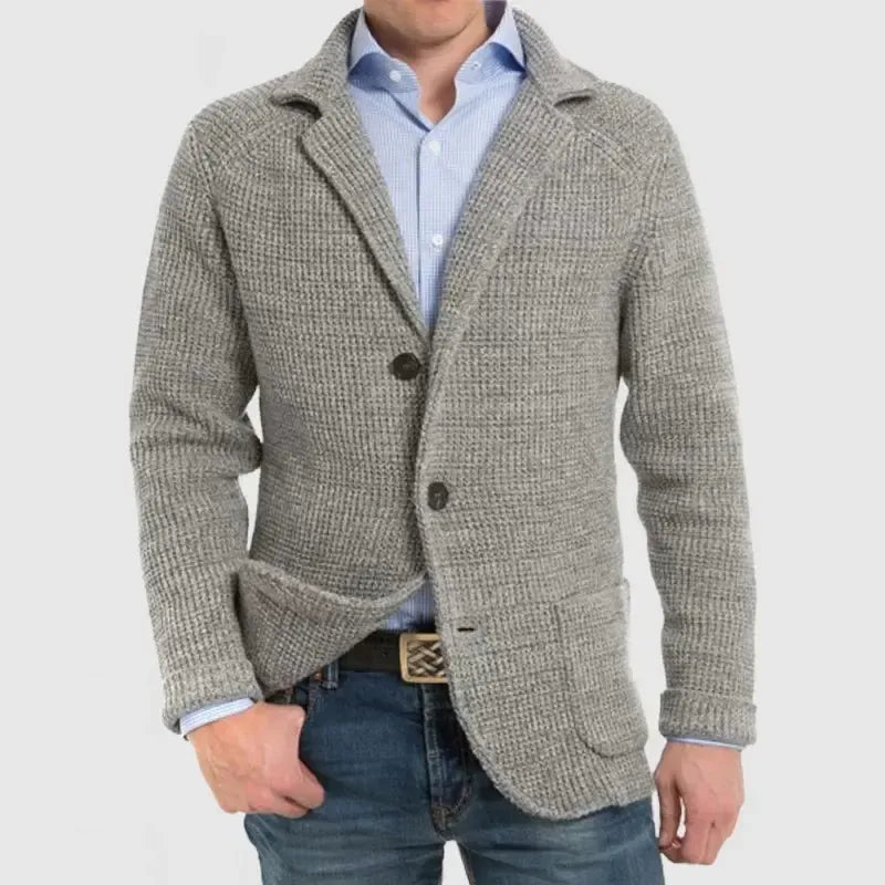 Carl - Gestrickte Weste mit Taschen und Umgekehrtem Kragen für Herren