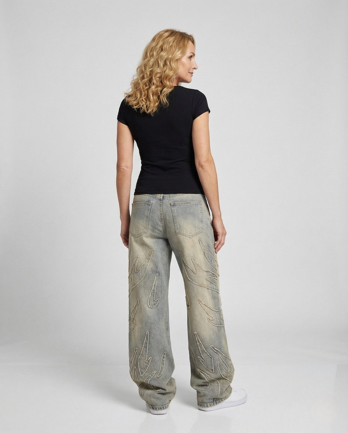 Bart | Baggy jeans met cutouts en franjes - foto 7