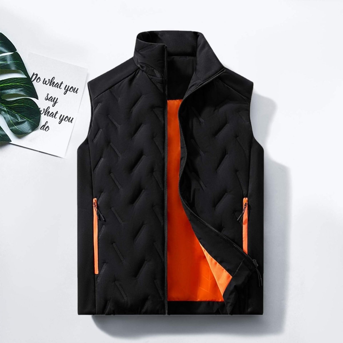 Bauke | Gewatteerde bodywarmer voor heren - Zwart