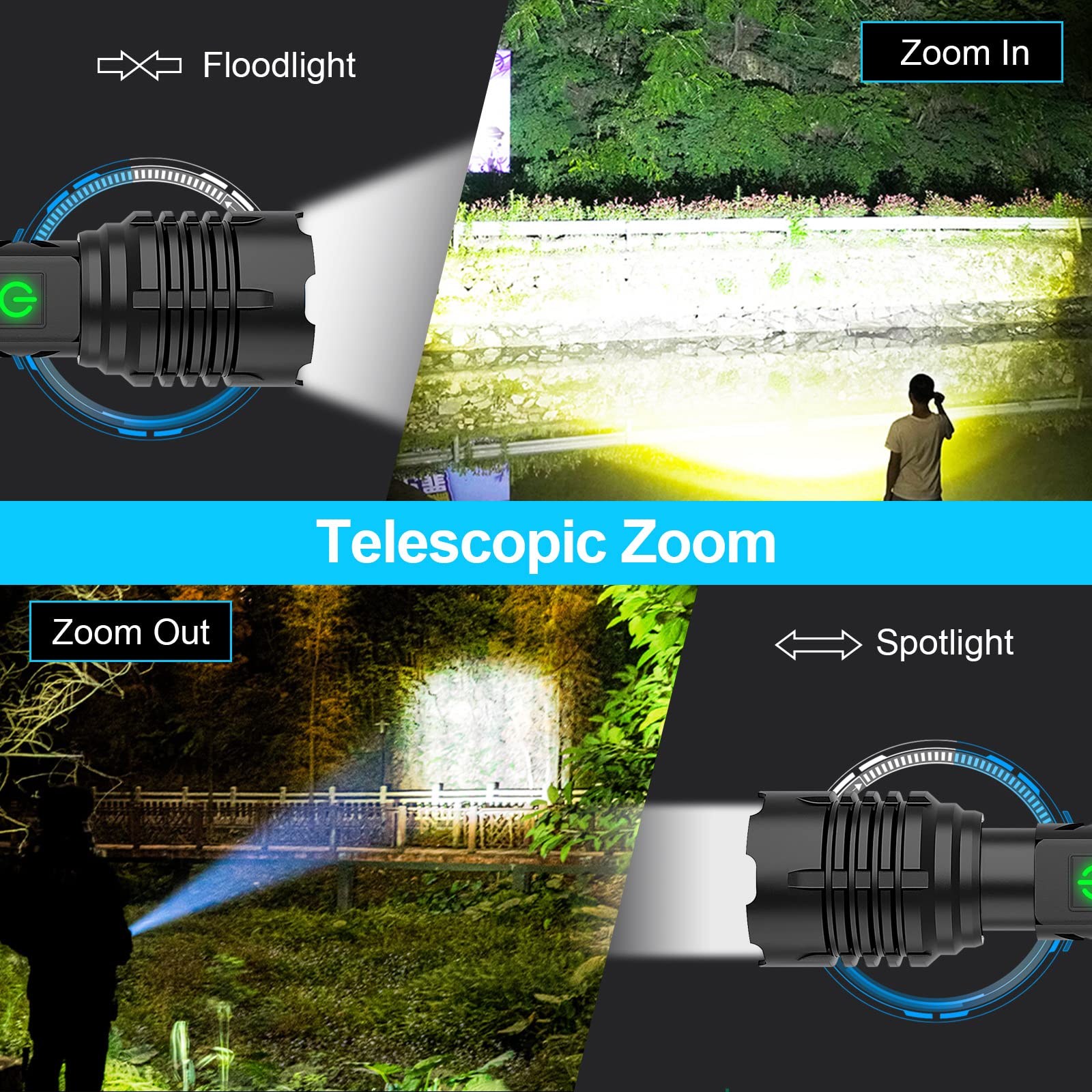 Benjamin | Oplaadbare LED zaklamp 100000 lumen - view 5