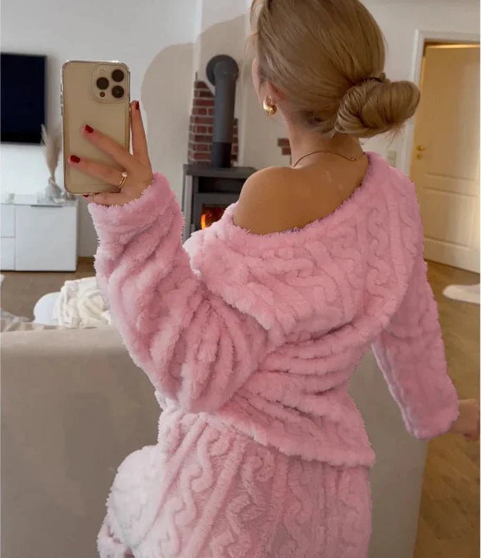 Berber | Warm fleece huispak voor dames - Roze