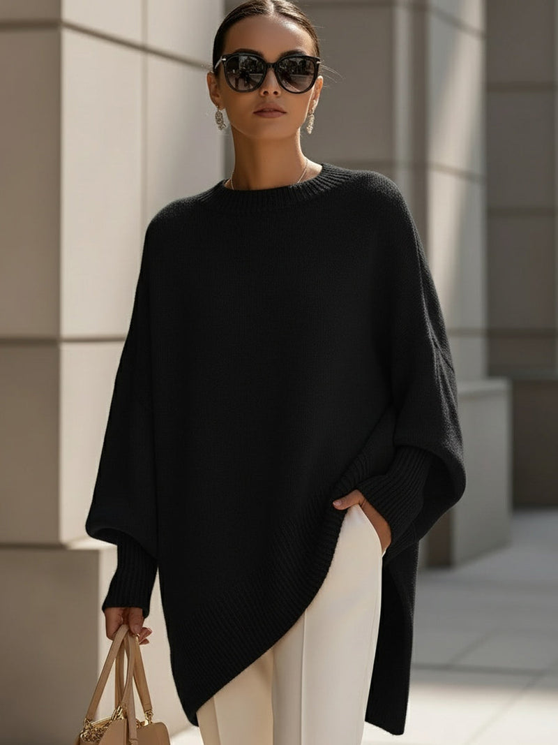 Bianca | Oversized trui voor dames - Zwart