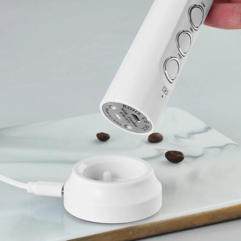 Boaz | 3-in-1 oplaadbare elektrische melkschuimer - foto 3