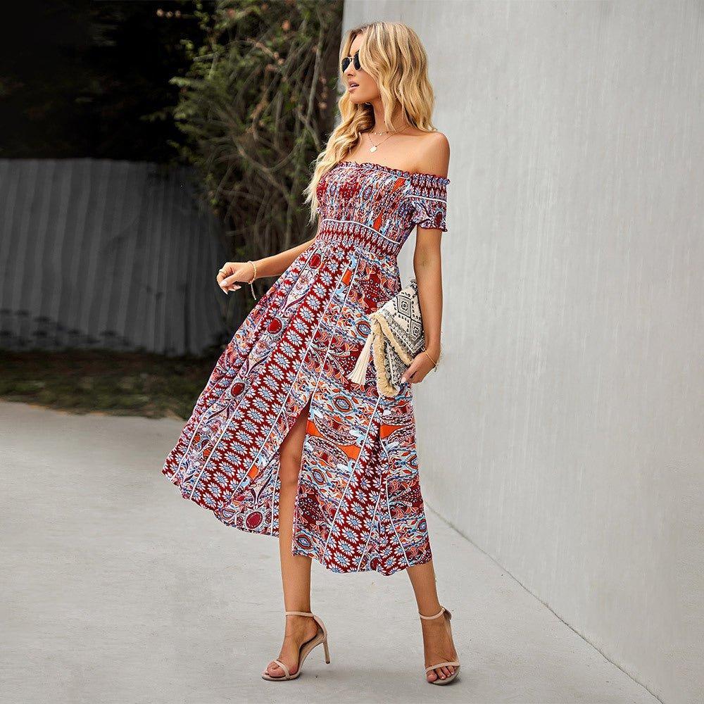 Seraphine - off-shoulder boho jurk